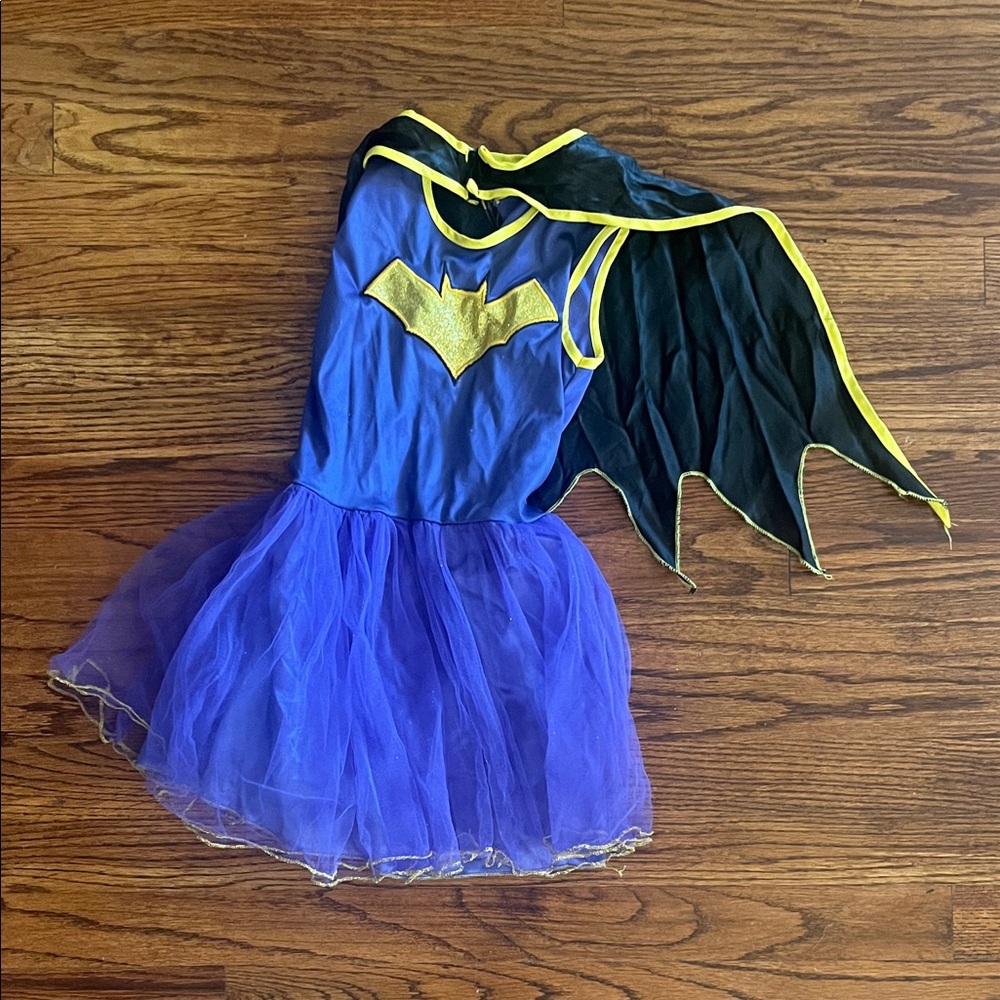 Kids Superhero Costume with Cape - Blue and Gold